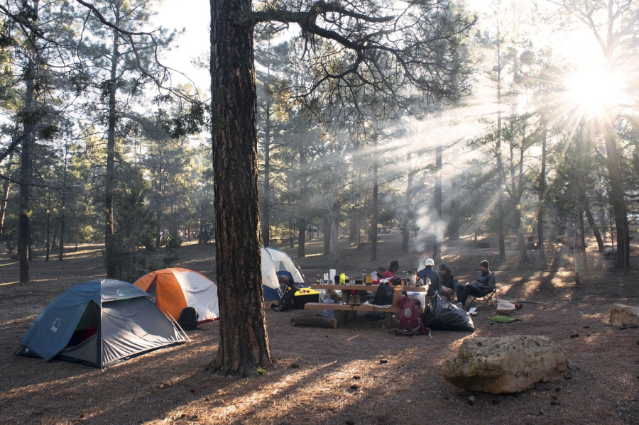 tente dans un camping corse 